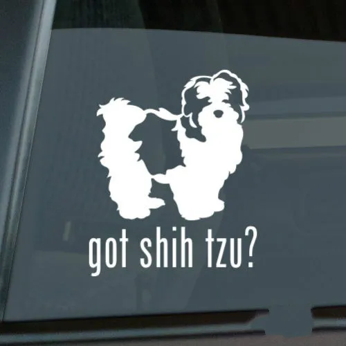 

Got Shih Tzu Sticker Die Cut Vinyl - lion dog Car decal Size(inch): 5.50 x 6.79
