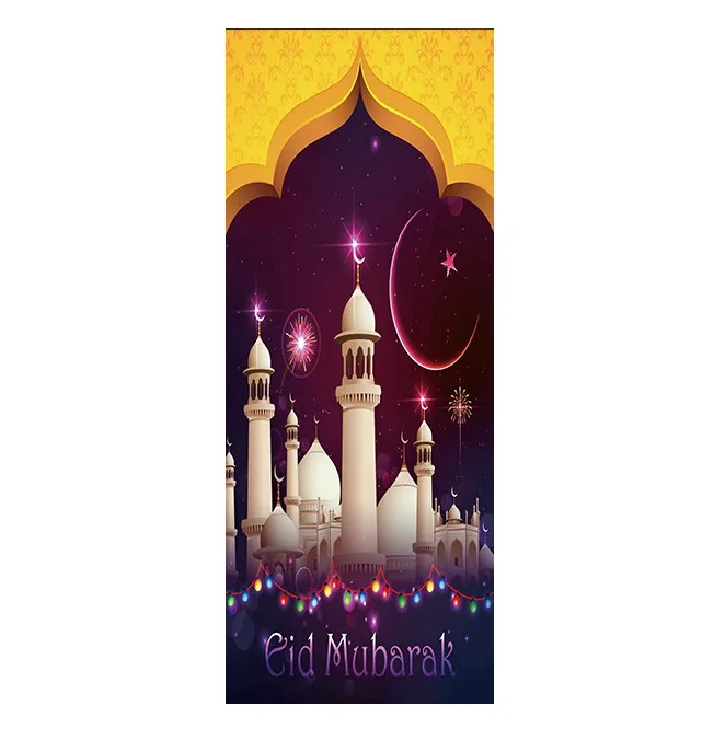 Us 16 5 50 Off Muslim Castle Lamb Building Door Stickers 3d Living Room Doors Decorative Posters Waterproof Art Wallpaper For Bedroom In Wall