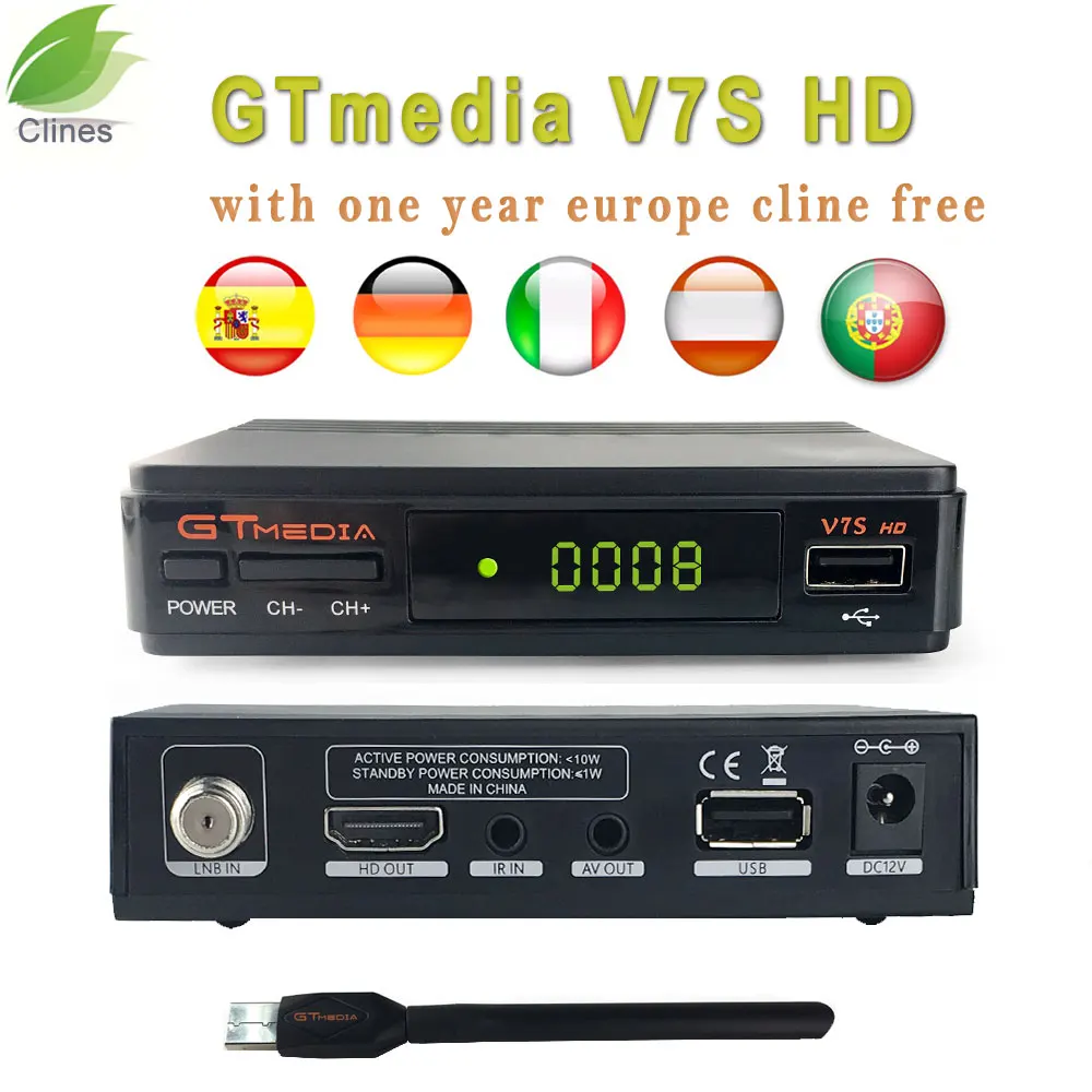 

Original Freesat V7 HD DVB-S2 mini satellite tv receiver support BISS Key Patch CCCAM Powervu Youtube