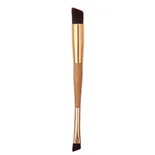 Double Head Bamboo Oblique Eyeliner Eyebrow Makeup Brush Powder Foundation Eye Liner Eye Brow Brush Cosmetic Makeup Beauty Tools