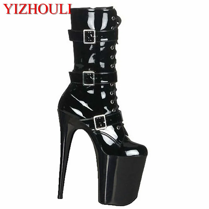 Свадебные туфли на высоком каблуке 20 см вечерние шпильке с круглым носком
