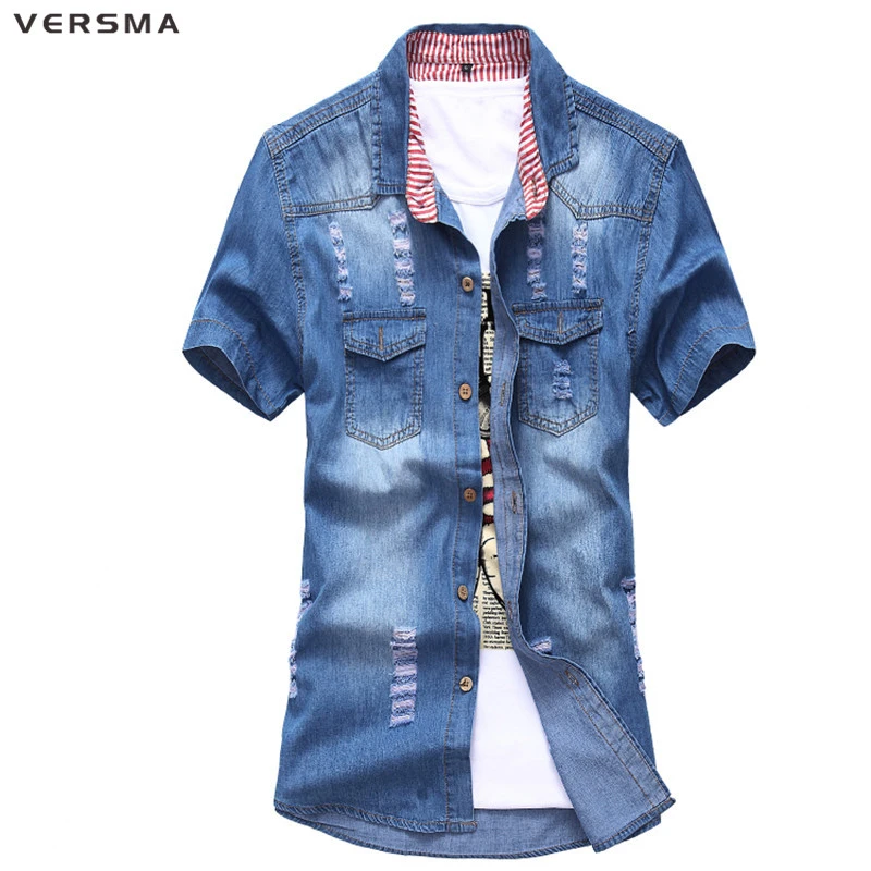 distressed denim shirt womens