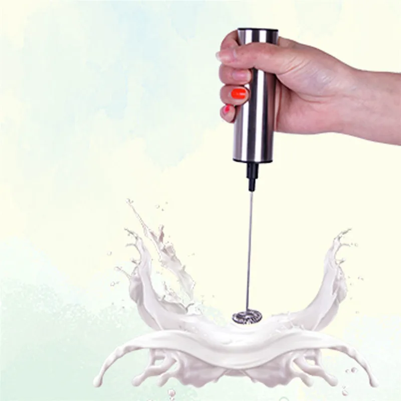 

Useful Electric Egg Beater Milk Frother Milk Foamer Stainless Steel Coffee Drinks Mixer Whisk Mixer Kitchen Gadget Cooking Tools
