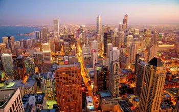 

chicago super city skyline photo backdrop High quality Computer print scenic photography studio background