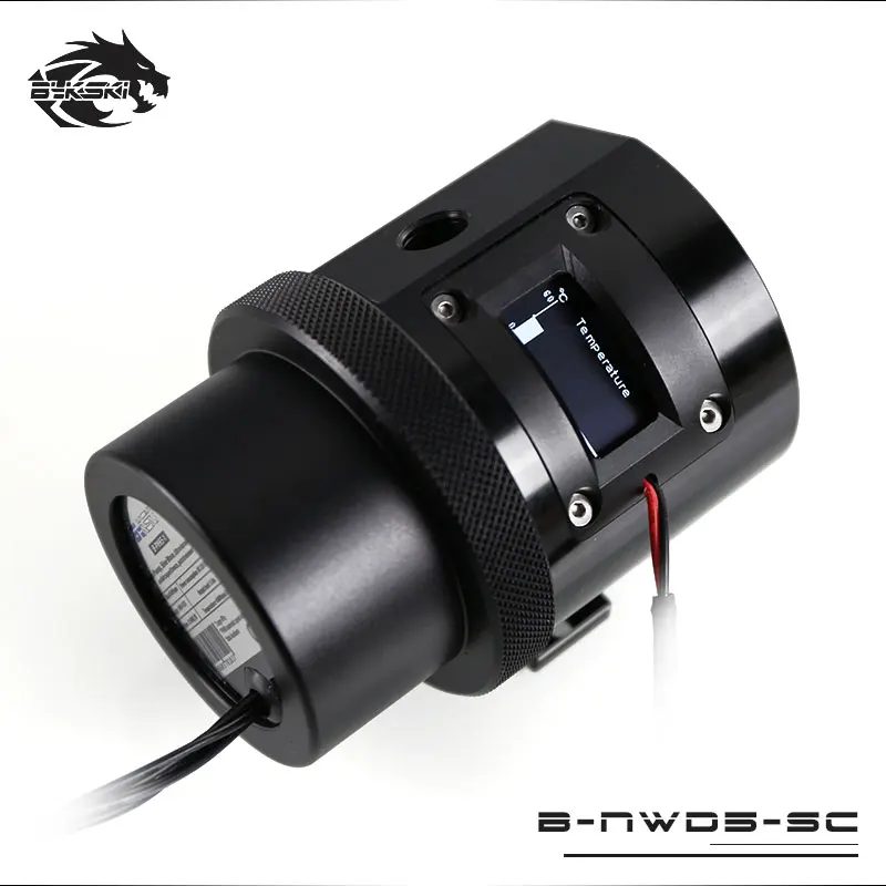 Bykski B-NWD5-SC Water Cooling Pump with Temperature Sensor Display D5 MCP655 1100L/1500 3.8M Black