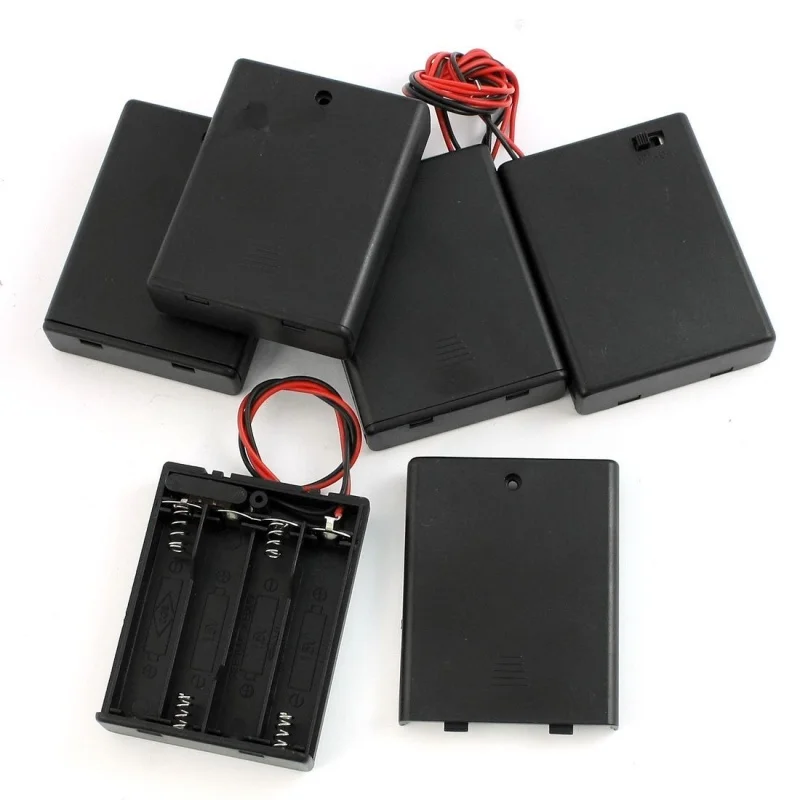 

5Pcs 4 x AAA Batteries Battery Holder Case Storage w On/Off Switch