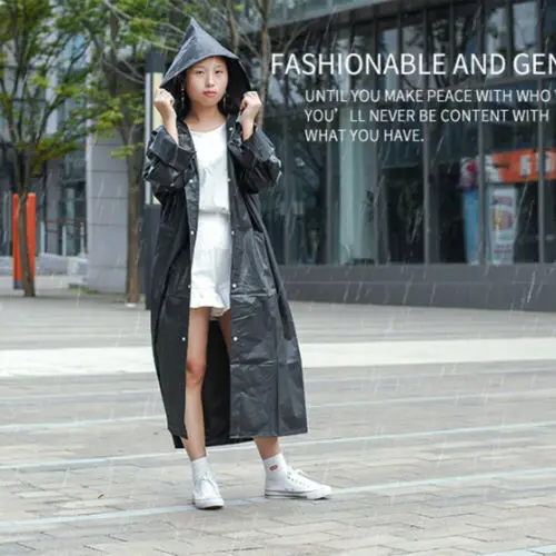 

2019 New Women Men Waterproof Jacket Clear PVC Raincoat Rain Coat Hooded Poncho Outdoors Rainwear
