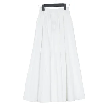 

Sherhure 2019 Women Summer Cotton And Linen Skirts High Waist Stretch Women Long Skirt Faldas Jupe Femme Women White Skirt Saia
