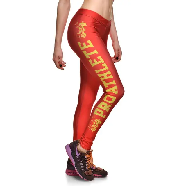 Buy New 9108 Sexy Girl Gym Leggings Pink Letter 