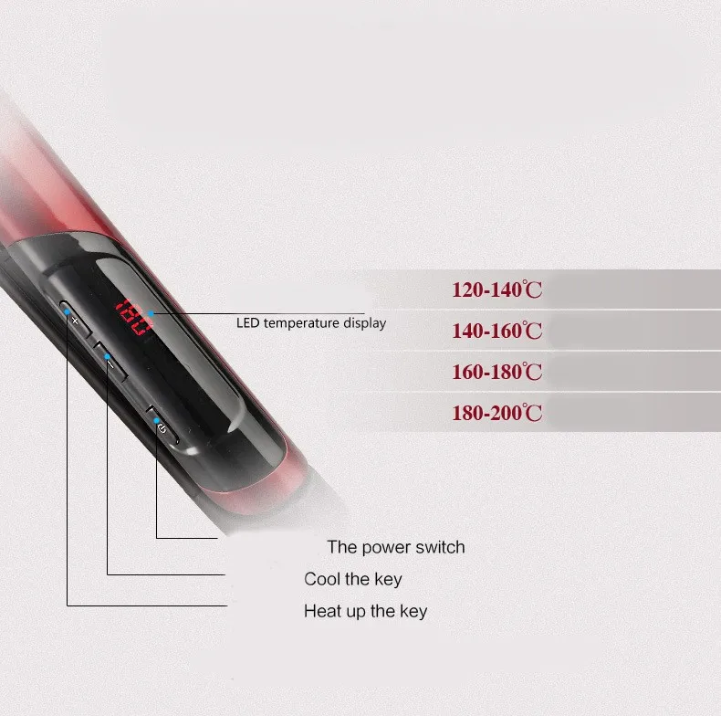 ЖК-дисплей Титановые пластины плоское железо выпрямители Инструменты для укладки профессиональный выпрямитель для волос TF11