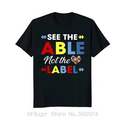 See The Able Not The Label/хлопковая футболка с короткими рукавами и круглым вырезом