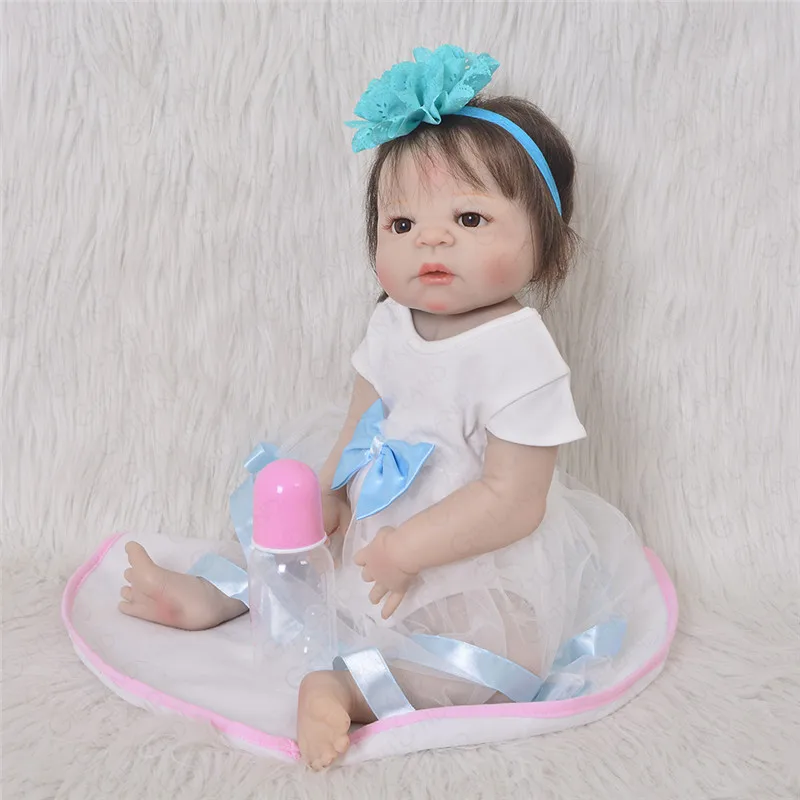 Reborn Baby Doll Bebe полное Силиконовое боди игрушка для девочки новорожденная принцесса