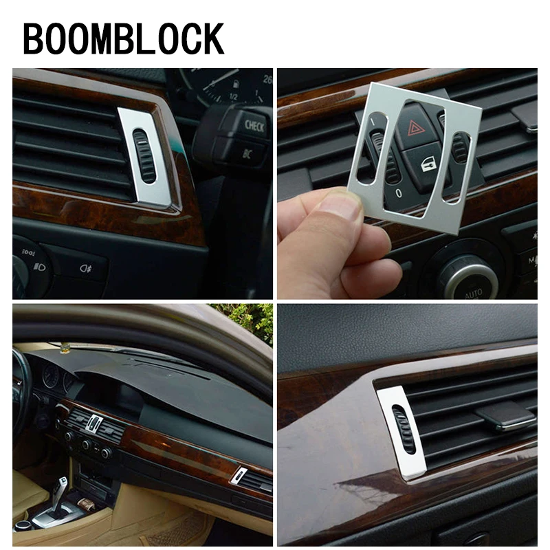 Aluminum Alloy Stickers For BMW 5 Series E60 E61 M Sports Center Console Dashboard Air Vent Outlet Frame Covers Accessories | Автомобили и