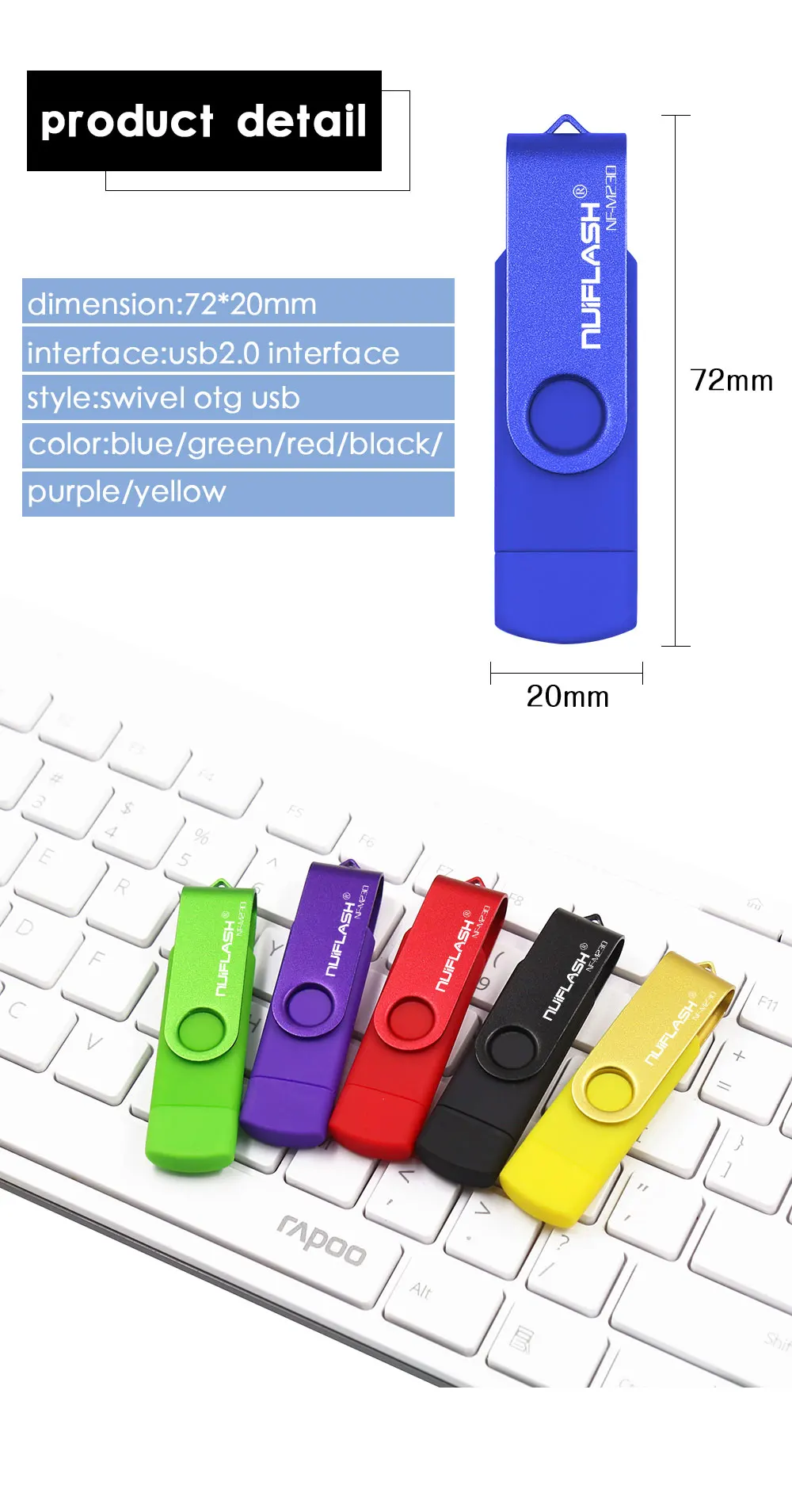 USB флеш-накопитель 64 ГБ, флеш-накопитель OTG, флешка 4 ГБ, 8 ГБ, usb ключ, 16 ГБ, флеш-накопитель, Флешка 32 Гб, USB флешка для Android, телефона, планшета