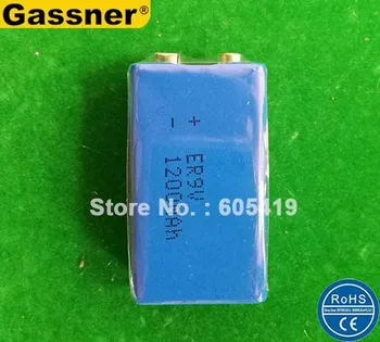 

100pcs/lot 9V Block MN1604 ER9V ER 9V Lithium Battery for Smoke alarm