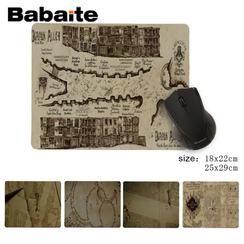 

Babaite Marauders Map Office Mice Gamer Soft Mouse Pad Fashion Computer Mousepad Gaming Mouse Mats