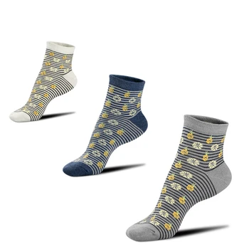 

Fashion New Dessert Sweet Circle Pineapple Stripe Man Funny Socks Personality Stitching Color Male Business Cotton Socks Autumn