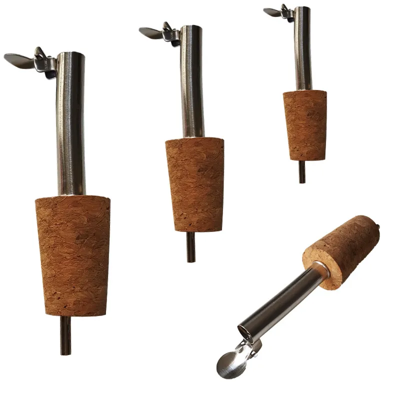 1pc Wooden Wine Bottle Cork Pourer Oil Champagne Bottle Stopper Plug