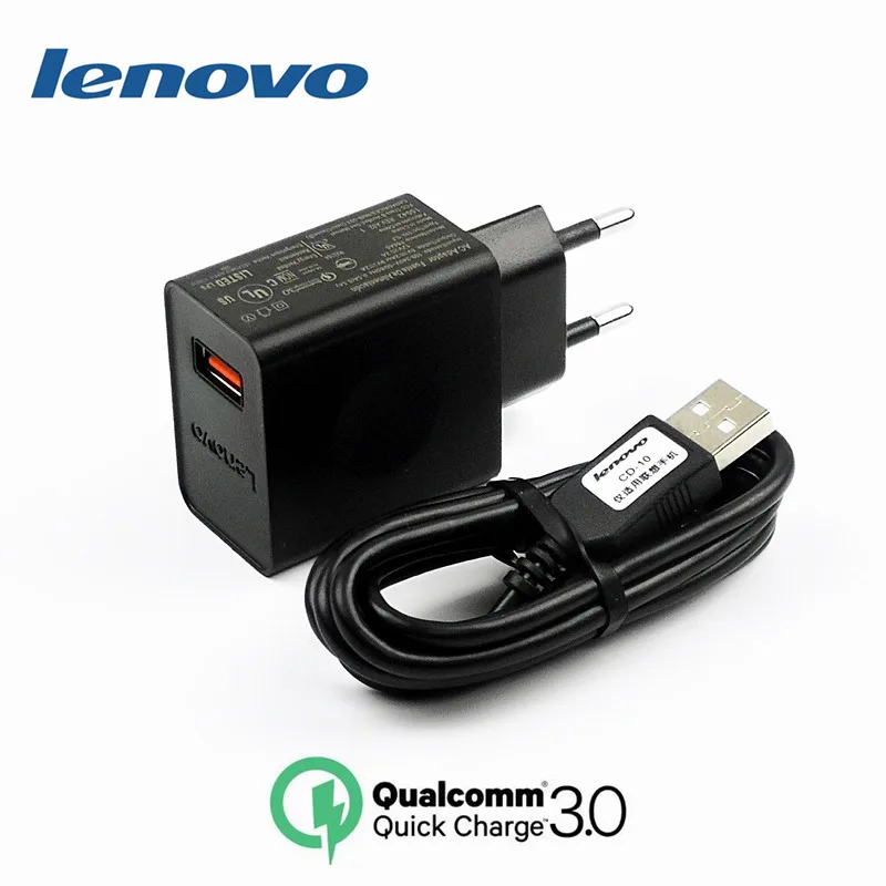 

EU Lenovo Charger Original QC 3.0 quick fast charge Usb Wall Power Adapter For K5 Play S5 Pro K6 a536 K3 note p2 vibe p1 p780