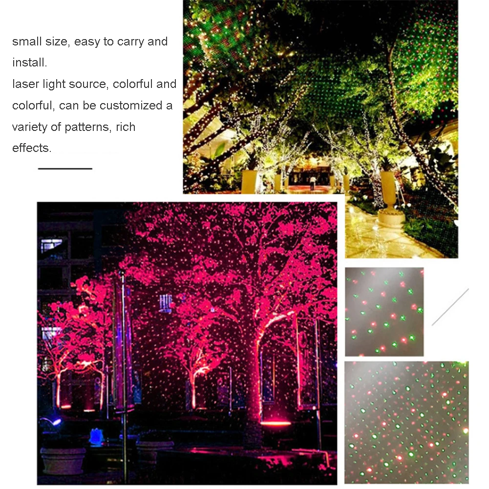 Открытый лазерный проектор небо звездный прожектор душ пейзаж DJ диско огни R& G сад газон рождественские вечерние 40