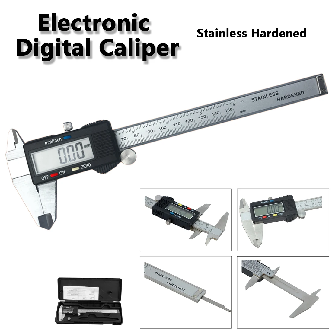 Измерительные инструменты 6 дюймов/150 мм ноньер метрический цифровой штангенциркуль с ЖК-дисплеем нержавеющая сталь электронный измеритель глубины