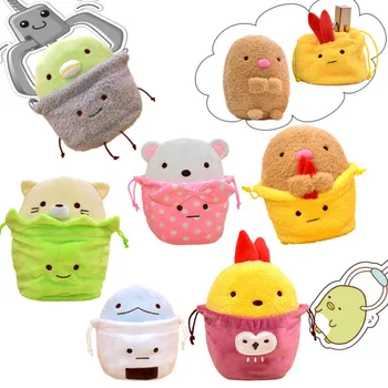 

Shrink pocket Shrimp Sumikko Gurashi Doll SAN-X cosmetic bag Japanese Animation Corner Bio Toy For Children Dolls Stuffed Toys