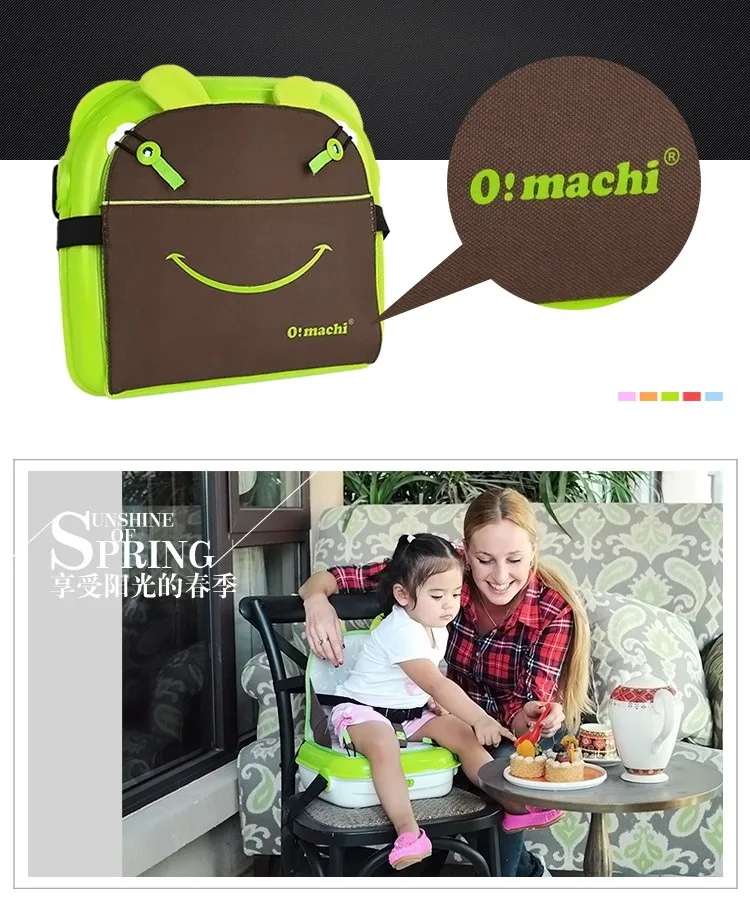 Fashion 2 in 1 Multifuntional Portable Baby Chair Seat Safety Belt Feeding Puff High Chair Harness Cover Diaper Nappy bag 5