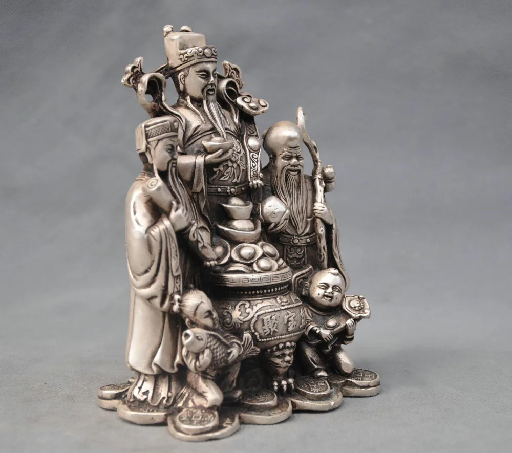 Китайская Серебряная Бронзовая статуэтка рыбы|fish lamp night light|statue fountainstatue nepal |