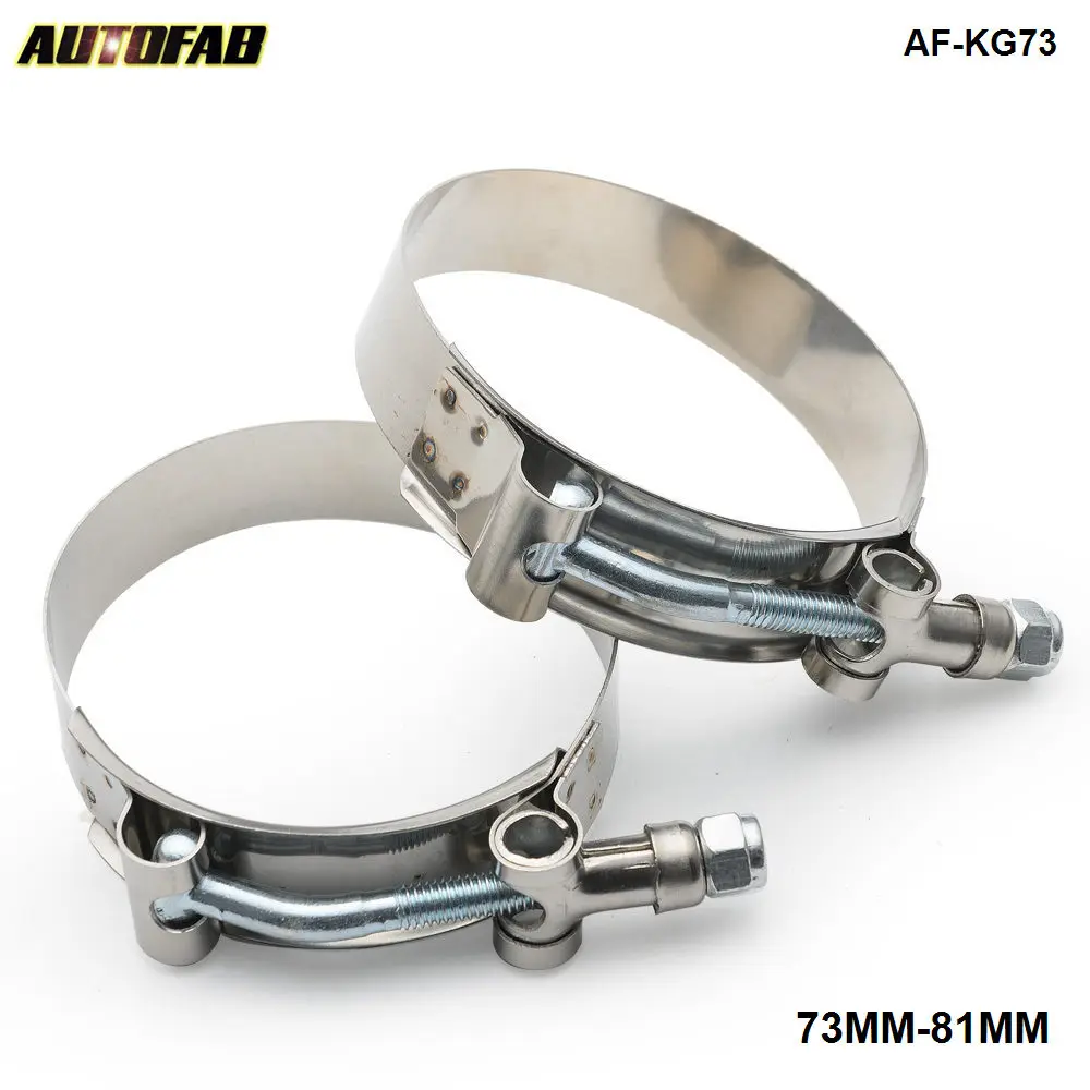 

2.75" INCH (73MM-81MM) SILICONE TURBO HOSE COUPLER T BOLT SUPER CLAMP KIT AF-KG73