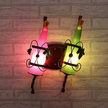 

2020 creative Bottle shape led sconce wall lights vintage led wall lamp loft wall light fixtures for bedroom bar hallway indoor