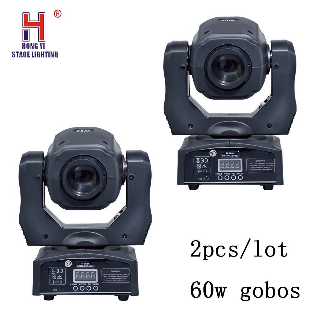 

Moving head spot light LED 60w gobos beam rainbow effect for disco dj stage 2pcs/lot