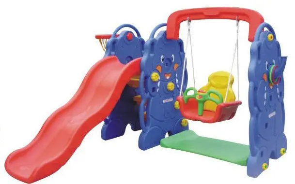 CE сертифицировано 2011 детей в помещении пластиковых слайдов с качели|plastic slide|indoor