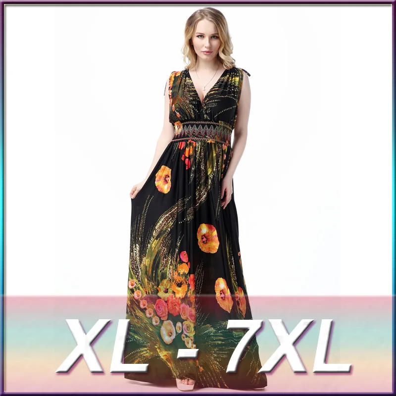 large size 4xl 5xl 6xl 7xl dress 5 color sexy chinese dress deep v after 5 attire plus size