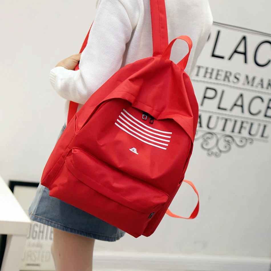 

Dorp ShippingBoth Shoulders Package Cool Leisure Time Original Old Stripe Men And Women Backpack