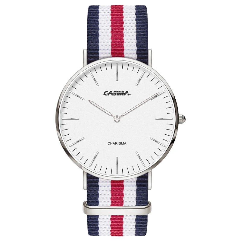 

Brand Unisex Quartz Wristwatch Popular Elegant Simple Design Colorful Nylon Strap Watch Fashion Casual Style watch CASIMA 5134