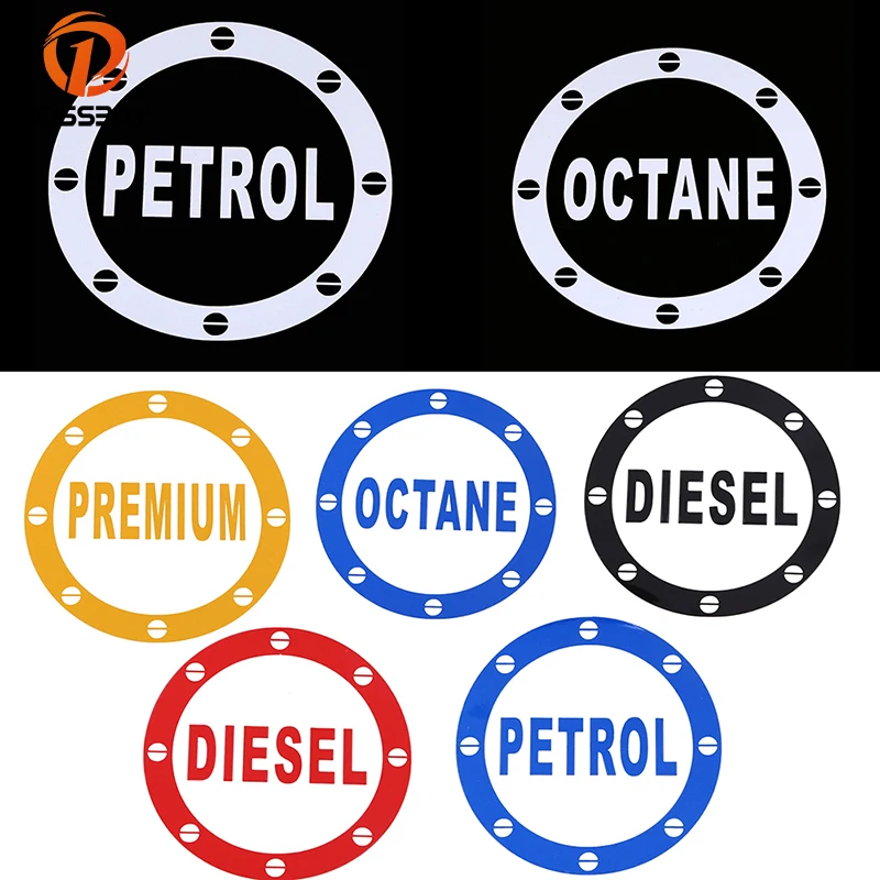 

POSSBAY Car Accessories Fuel Tank Cap Sticker Oil Tank Decals DIESEL PETROL OCTANE Word Vinyl Automatic Window Stickers