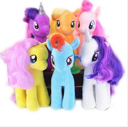 

6pcs/set Rainbow Dash horse unicorn Equestria Horse soft Plush toys ponies horse For Children Christmas Gift hot sale