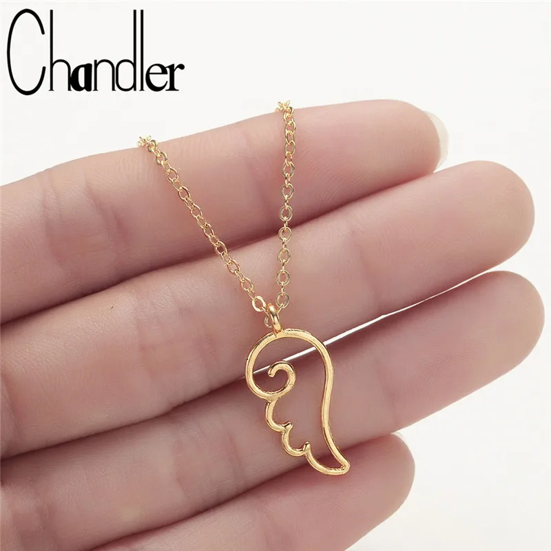 Ожерелье Chandler из проволоки с крыльями ангела маленькая крошечная подвеска
