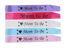 

Baby Shower Mother Mommy Mom To Be Sash Banner Ribbon Satin Favors Mum Party Gift it's a girl pink it's a boy blue purple white