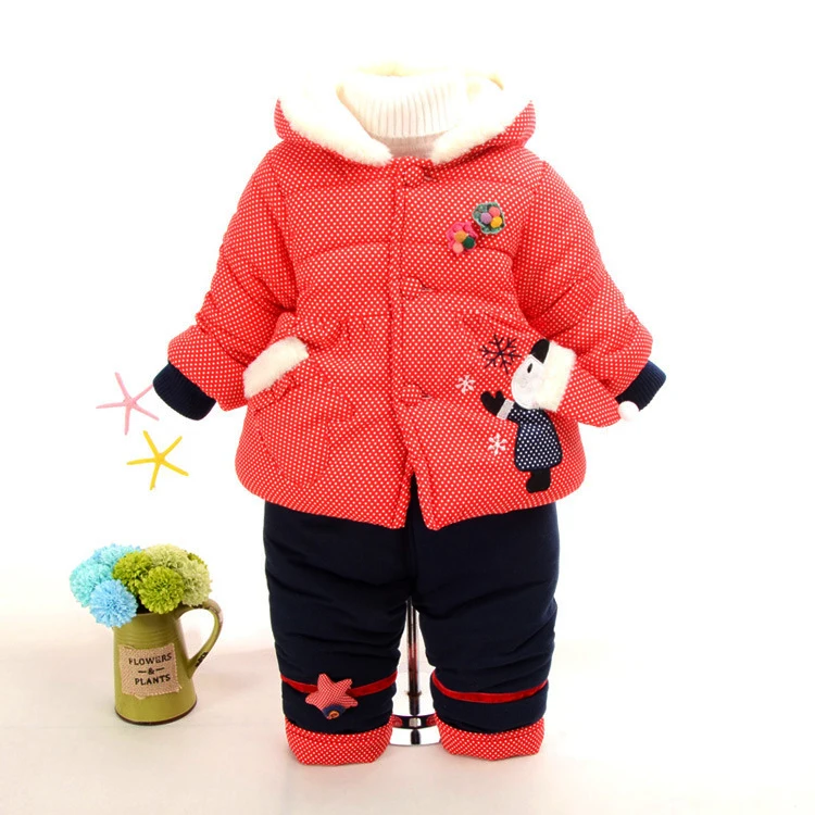 Baby Girl Winter Clothing Set Newborn Baby Warm Snowsuit Toddler Girl