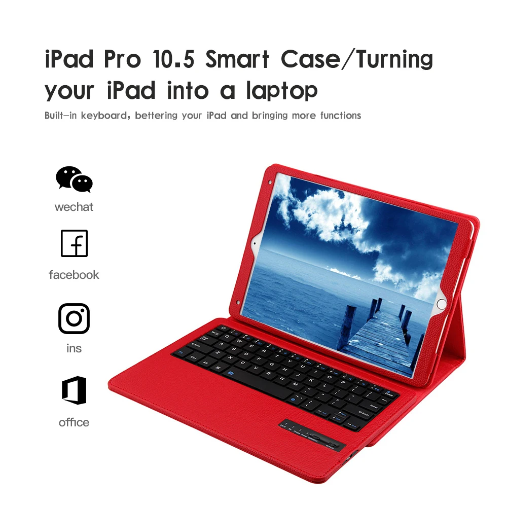 Умный чехол с клавиатурой для Apple iPad Pro 10 5 дюймов смарт подставкой книжка