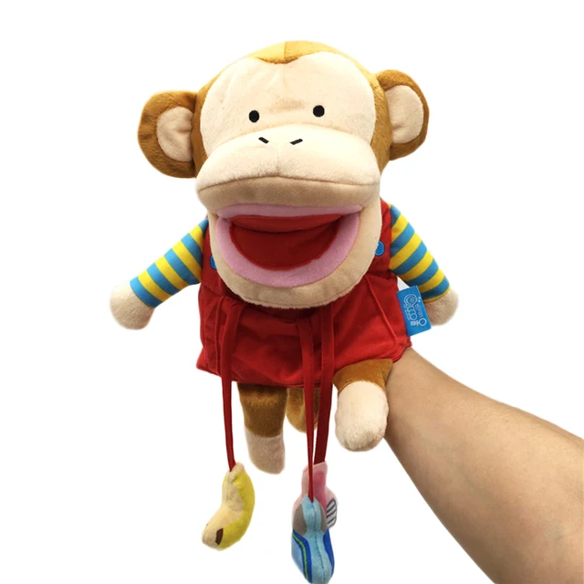 new arrival animal plush hand puppet doll toys monkey puppet for