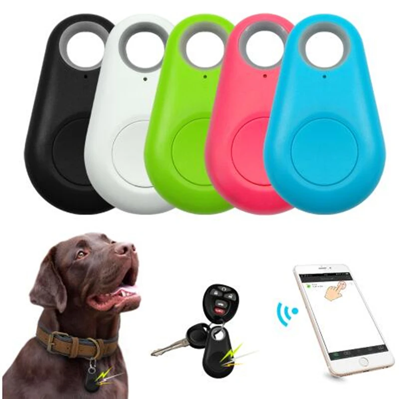 Rastreador GPS inteligente para mascotas Mini localizador Bluetooth resistente al agua Anti-pérdida para perro mascota gato niños llave de la carpeta del coche collar de accesorios