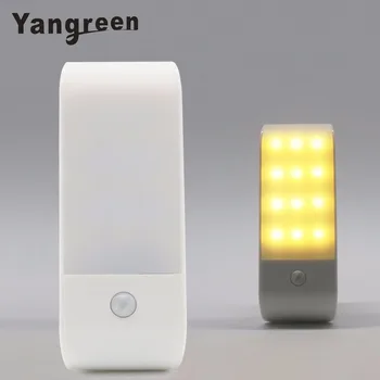 

PIR Infrared Motion Sensor USB Rechargeable 12 LED Magnet Nightlight Light Induction Corridor Closet Wardrobe Night Lamp LED USB