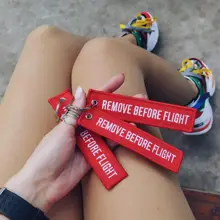 CLELO 3PCS Backpack Pendant With Remove Before Flight Key Chains Aviation Gifts Key For Tag Women Bag Ornament bts acessorios