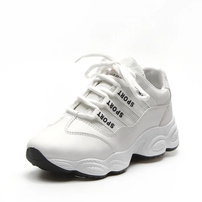Весенние теннисные туфли для женщин ретро классические спортивные кроссовки спортивная обувь дышащие уличные розовые Прогулочные кроссовки - Цвет: Белый