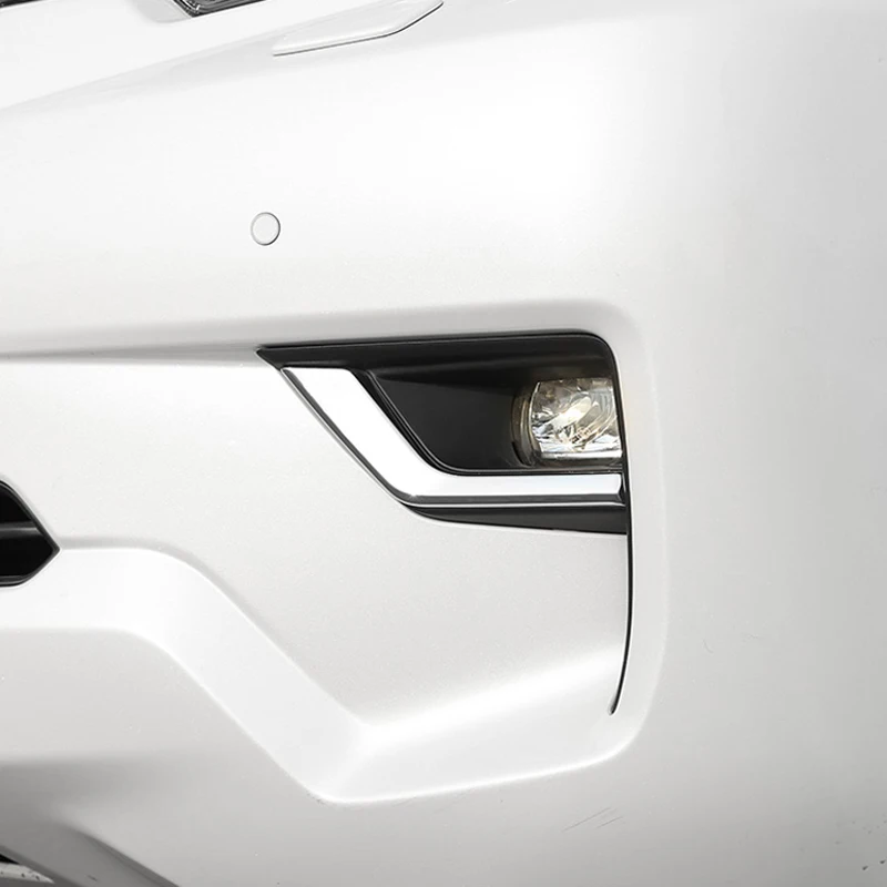 

ABS Chromed Exterior Front Fog Light Lamp Eyelind Frame Cover Trim 2 PCS For Toyota Land Cruiser Prado J150 2018