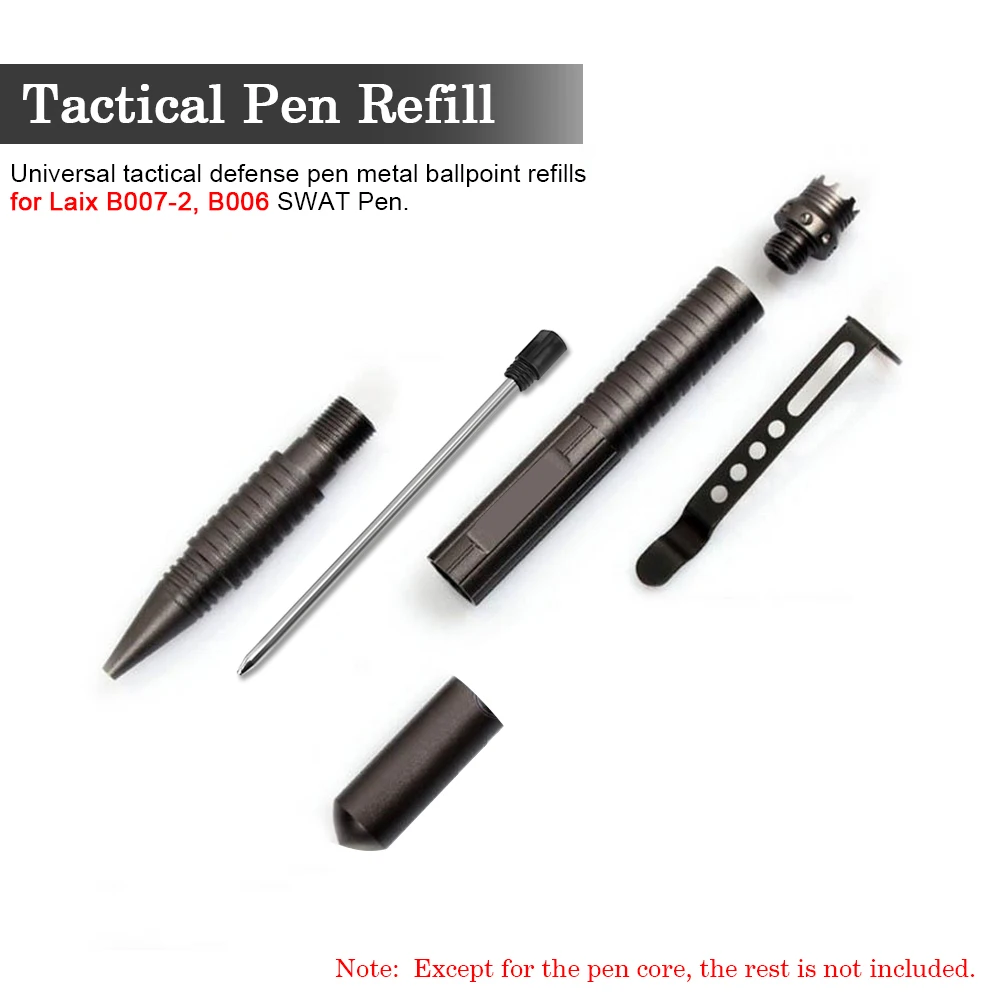 10 шт тактические ручки для заправки Laix B007-2 B006 заправлять черными чернилами черная Шариковая ручка для защиты тактическая ручка чернильные картриджи