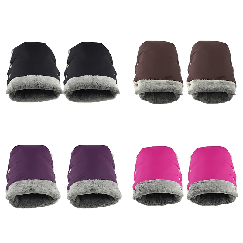 

Waterproof Fleece Gloves For Baby Stroller Children Cart Hand Muff Stroller Warmer Gloves Wheelchair Accessories Winter Cover