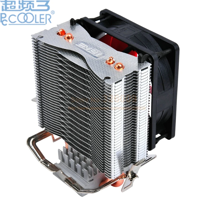 PCCooler 2 Heatpipe 8 Cm Fan CPU Cooler Radiator untuk Intel LGA 775